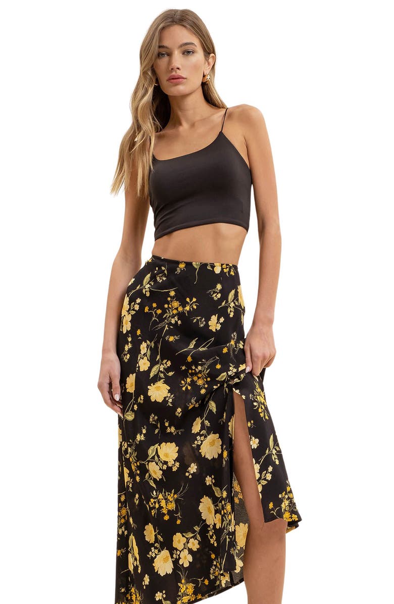 Blu Pepper Floral Maxi Skirt, Alternate, color,