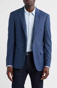 Textured Microcheck Virgin Wool Blazer