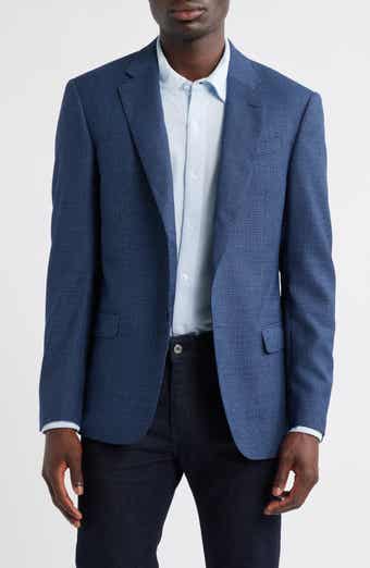 Textured Microcheck Virgin Wool Blazer