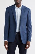Emporio Armani Textured Microcheck Virgin Wool Blazer