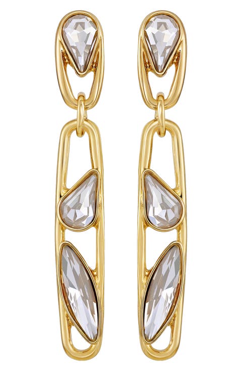 Crystal Linear Drop Earrings