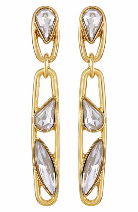 Crystal Linear Drop Earrings