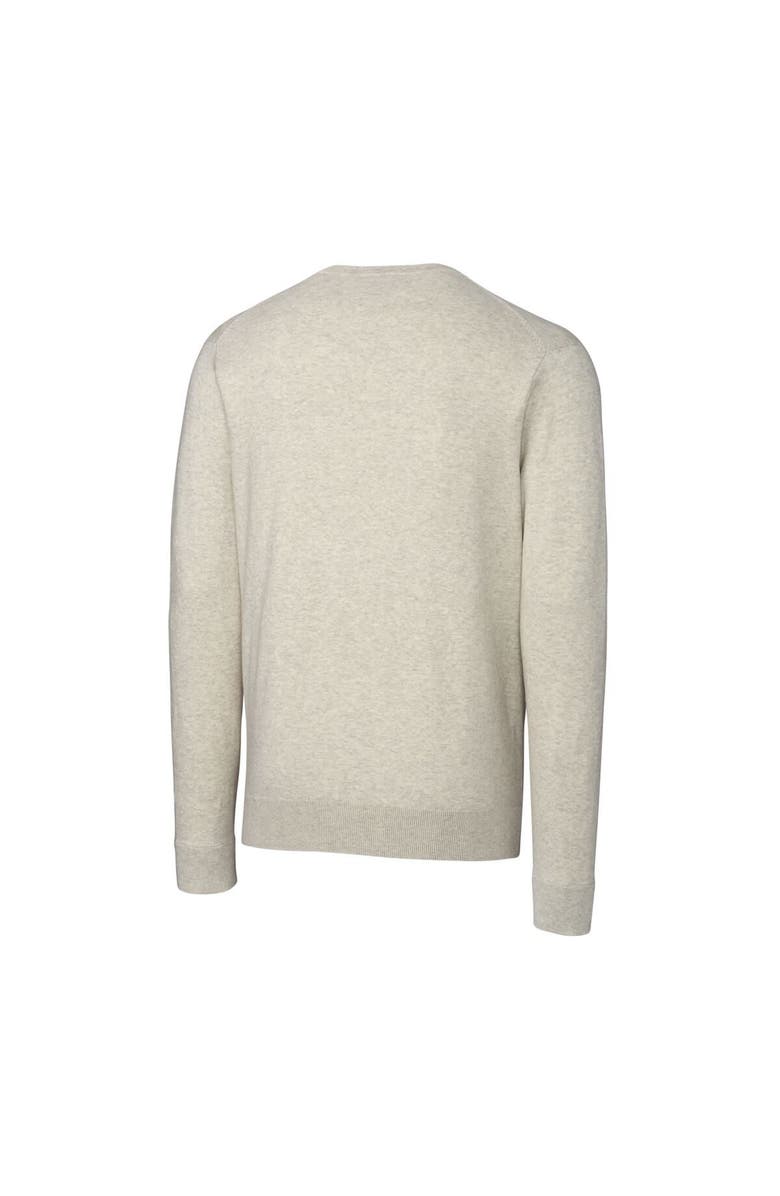 Cutter & Buck Men's Cutter & Buck Oatmeal Tampa Bay Buccaneers Throwback Logo Lakemont Tri-Blend Big & Tall V-Neck Pullover Sweater, Alternate, color,