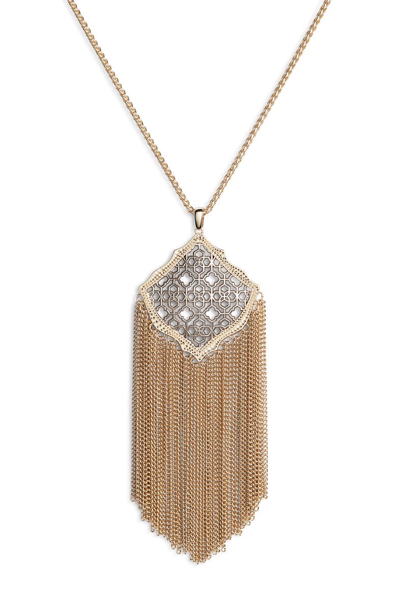 Kingston Adjustable Pendant Necklace, Alternate, color, SILVER FILIGREE/ GOLD