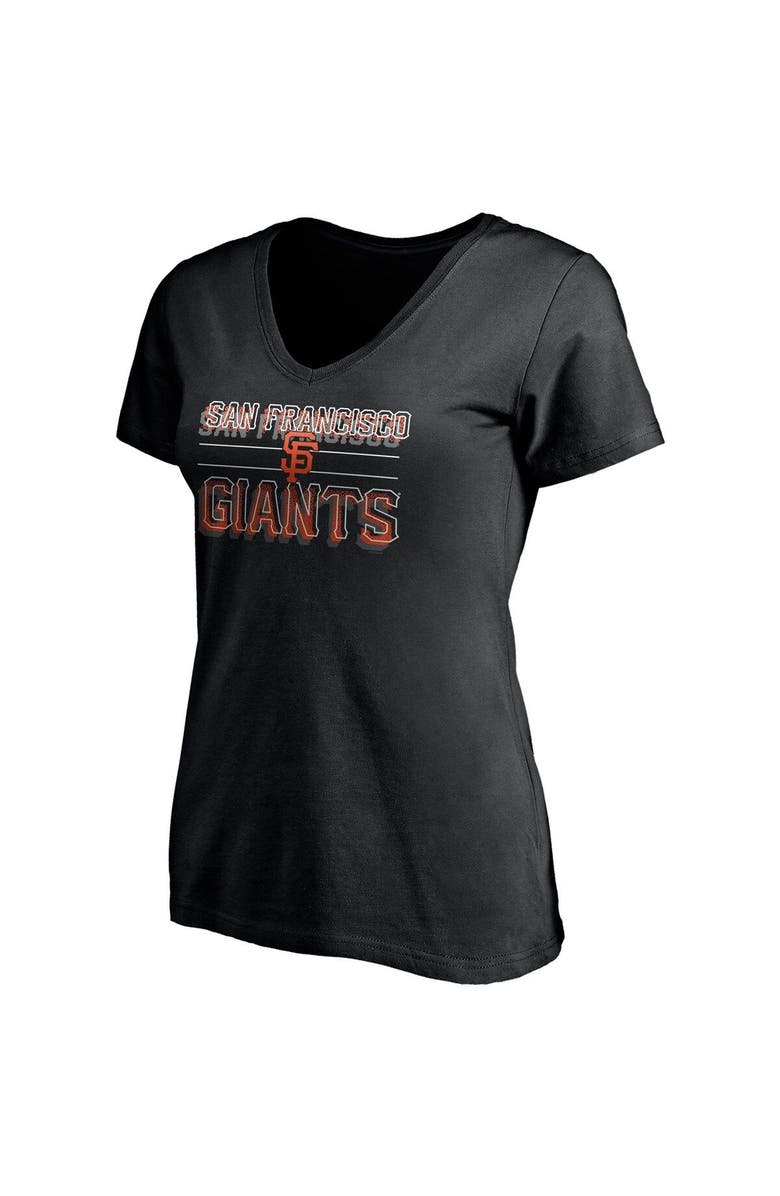 FANATICS Women's Fanatics Branded Black San Francisco Giants Compulsion to Win V-Neck T-Shirt, Alternate, color, 
