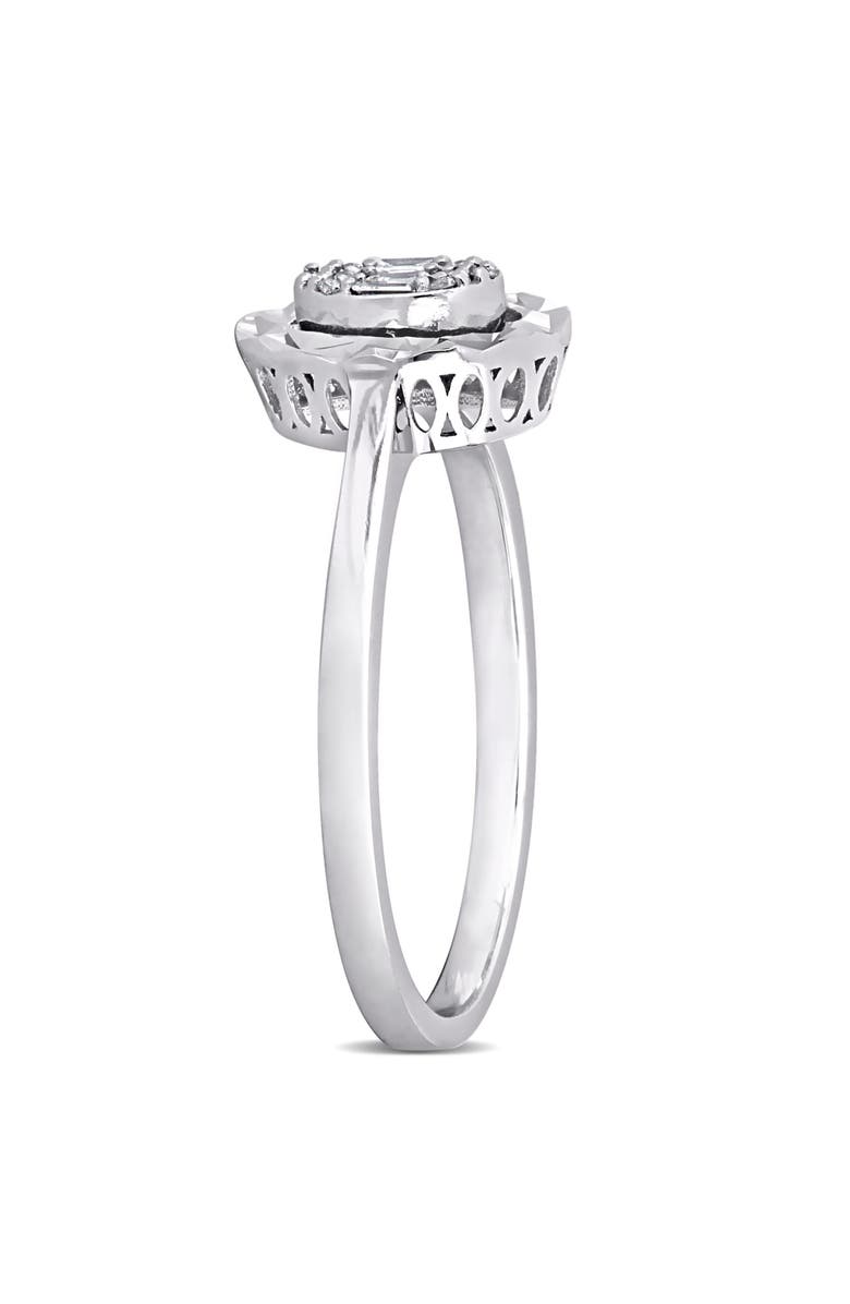 Julianna B. Diamond Oval-Shape Cluster Ring 14k, Alternate, color, 14K White Gold