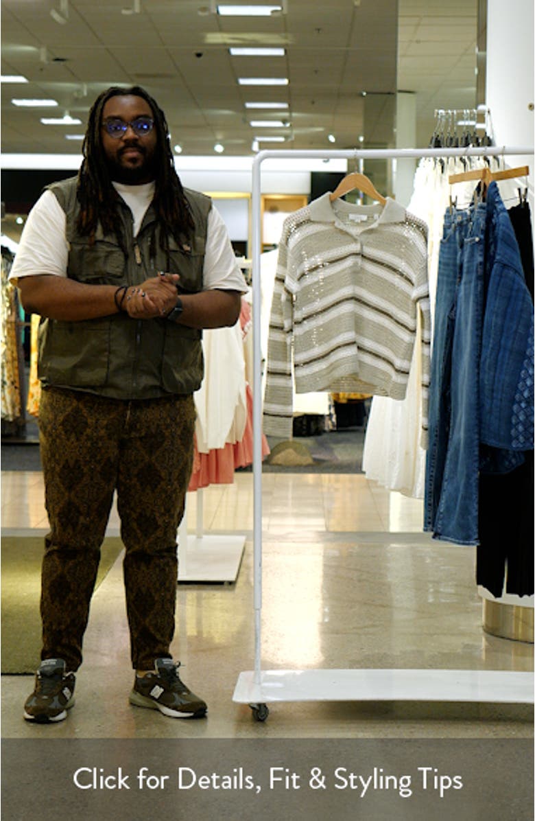 Cotton Stripe Polo Sweater, sales video thumbnail