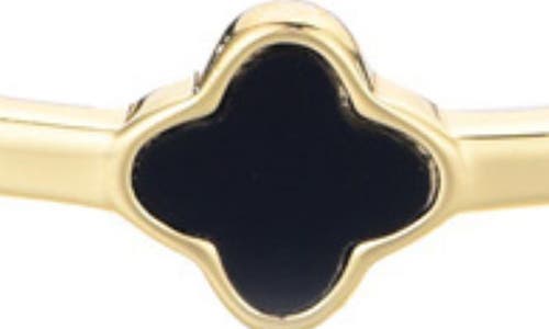 Adornia Clover Station Bangle Bracelet In Black