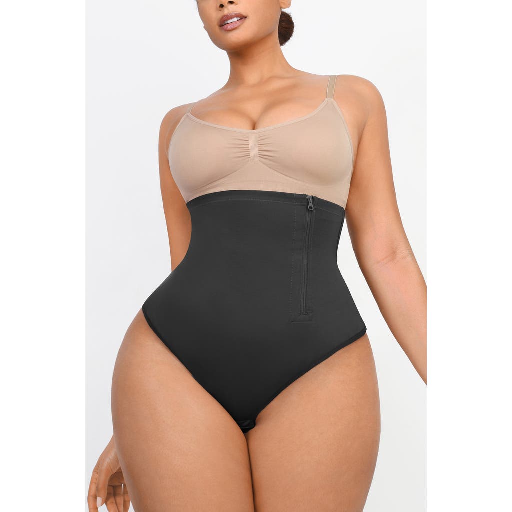 Shapellx Eco Contour Seamless Shaping Panty In Jet Black