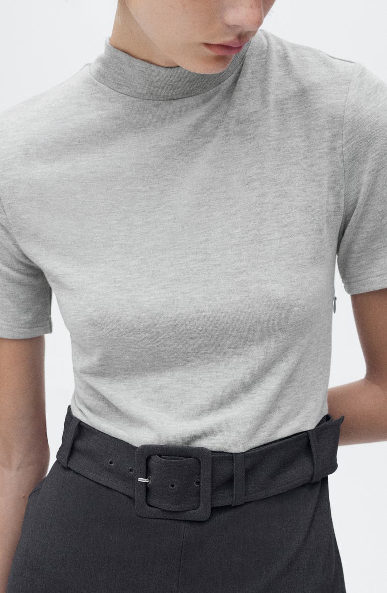 MANGO Belted Minidress, Alternate, color, Grey