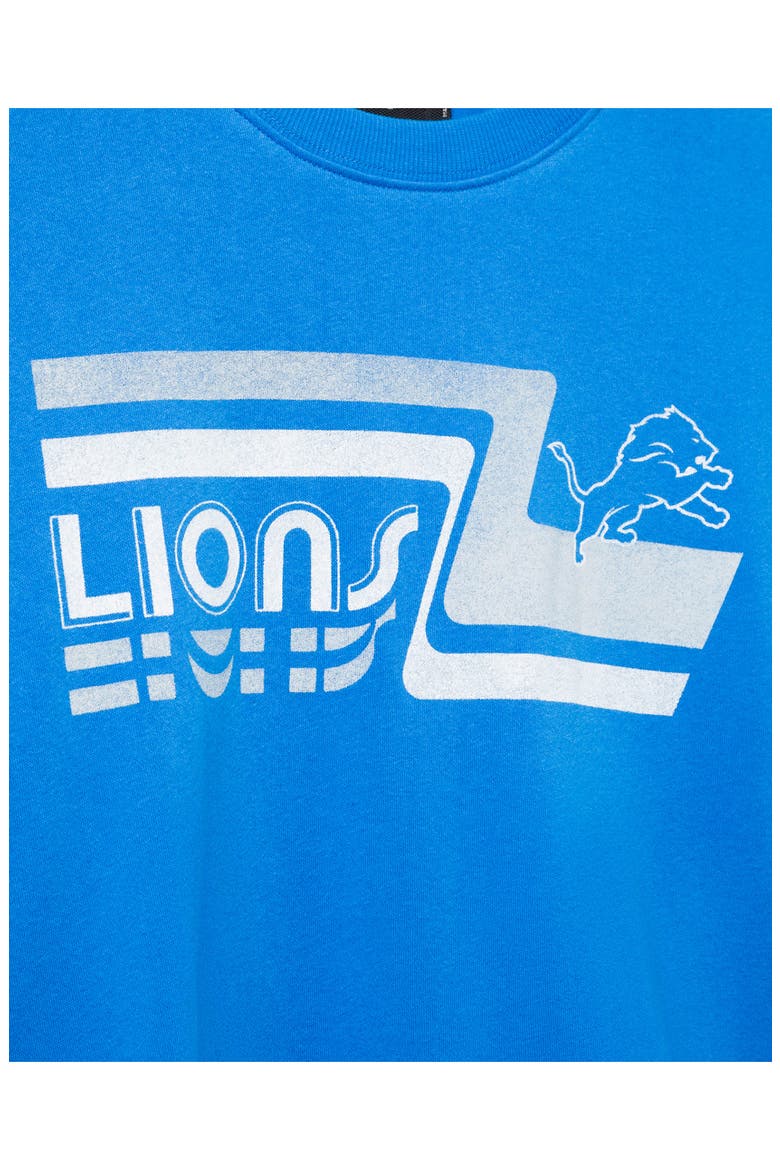 Detroit Lions Graphic Cropped Sweatshirt, Alternate, color, LIONS BLUE
