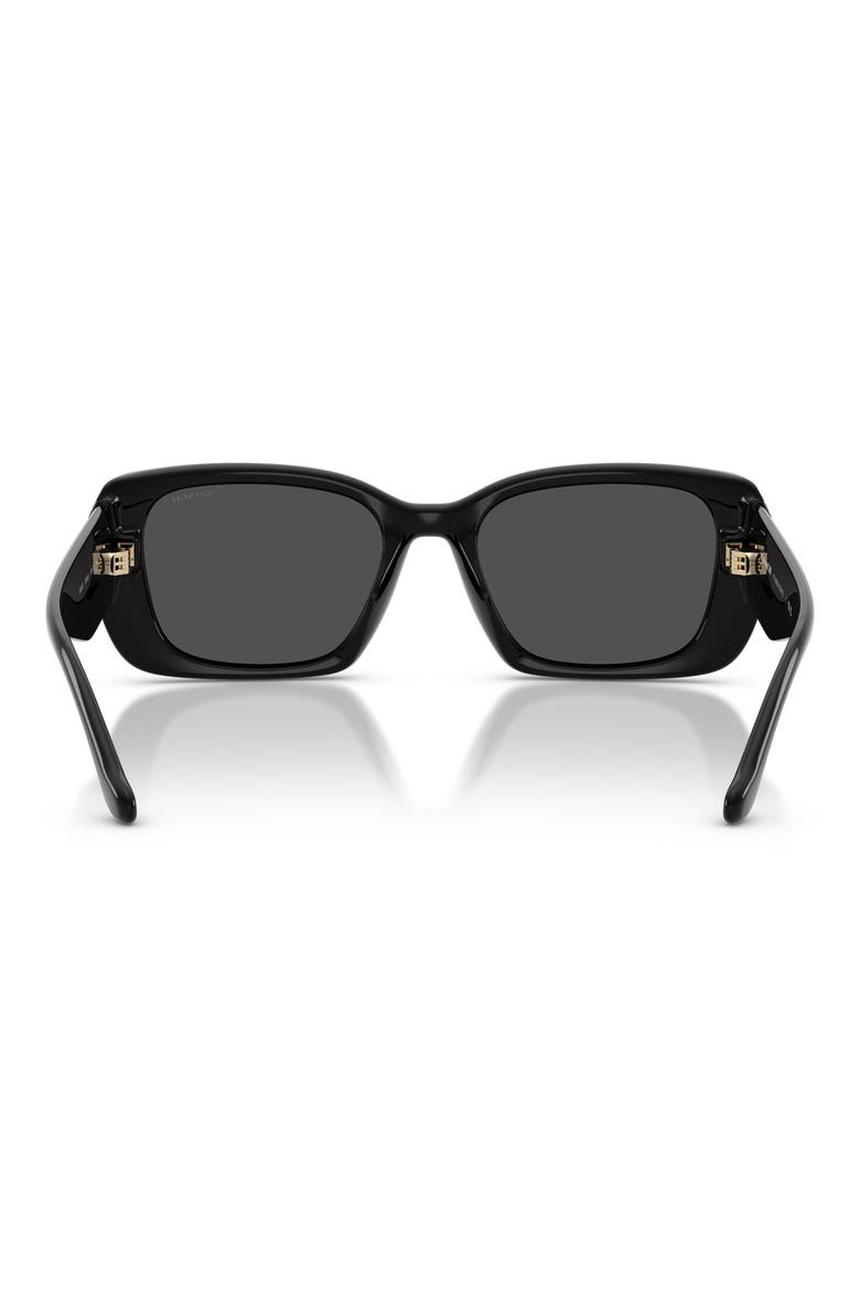 54mm Square Sunglasses, Alternate, color, BLACK / GREY SOLID