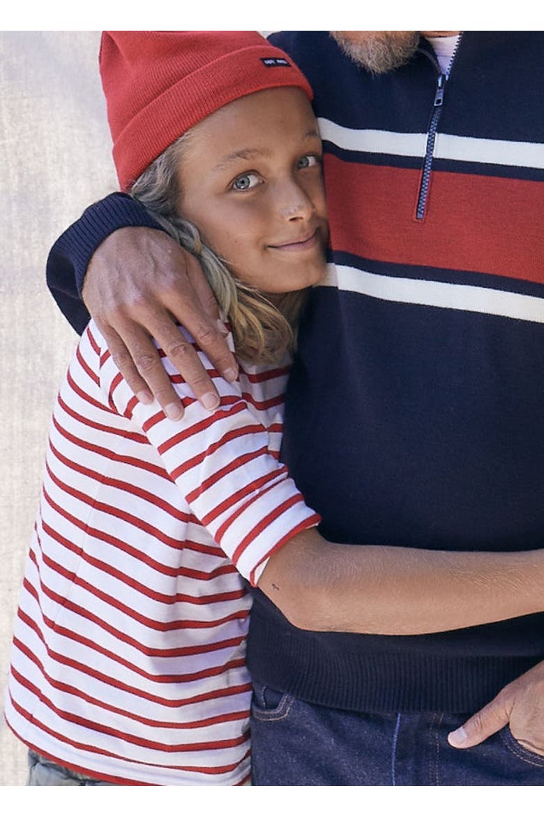 MINQUIERS KIDS - Authentic Breton Shirt for Kids, Alternate, color, white/red