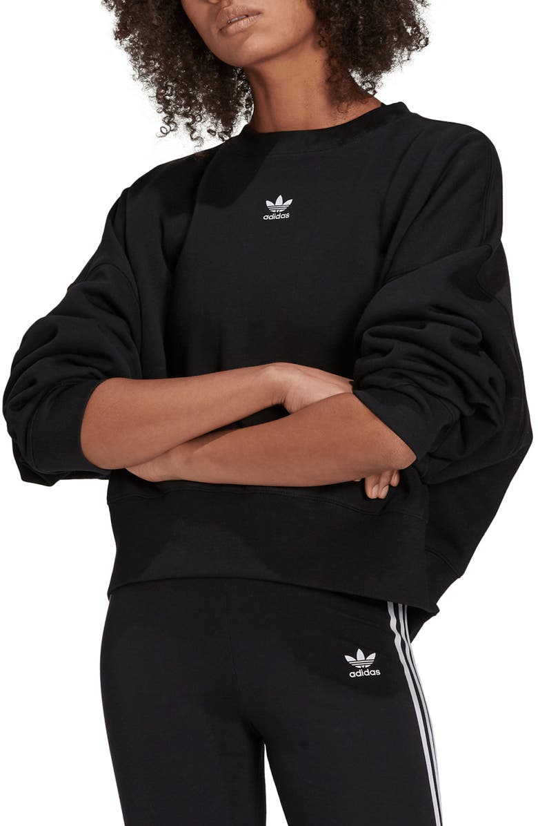 adidas Originals Originals Trefoil Crewneck Sweatshirt, Main, color, 