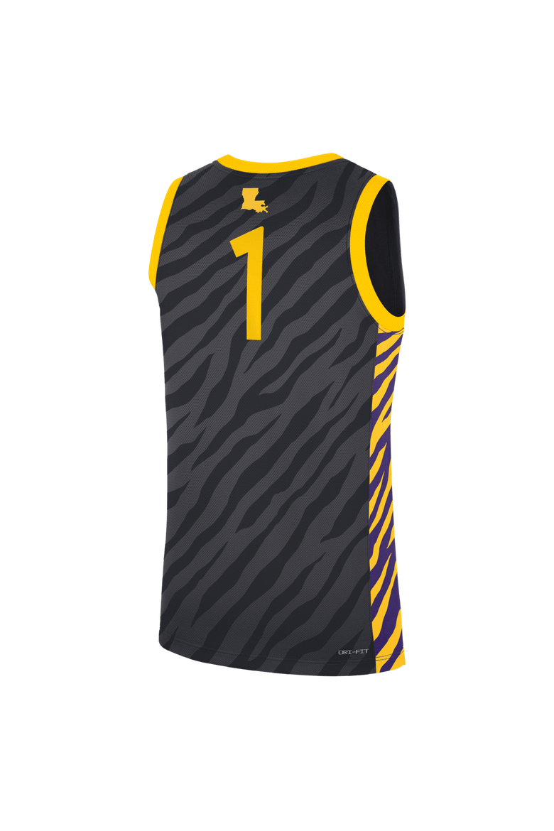 Unisex Nike #1 Anthracite LSU Tigers  Replica Basketball Jersey, Alternate, color, Anthracite