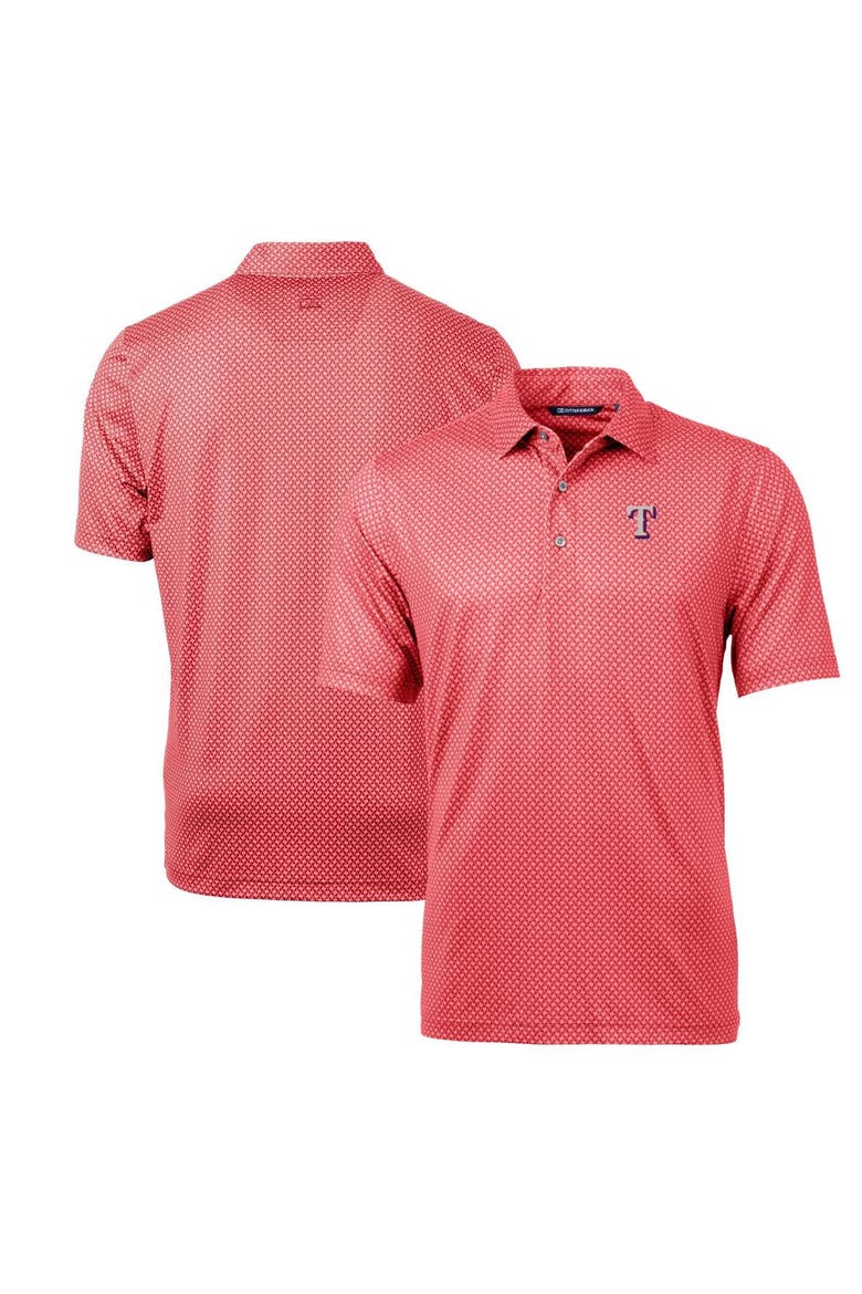 Men's Cutter & Buck Cardinal Texas Rangers Pike Banner Print Polo, Main, color, Cardinal