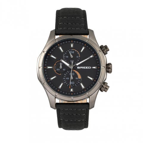 Lacroix Chronograph Leather-Band Watch