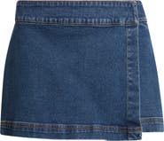 BP. Low Rise Wrap Denim Skirt
