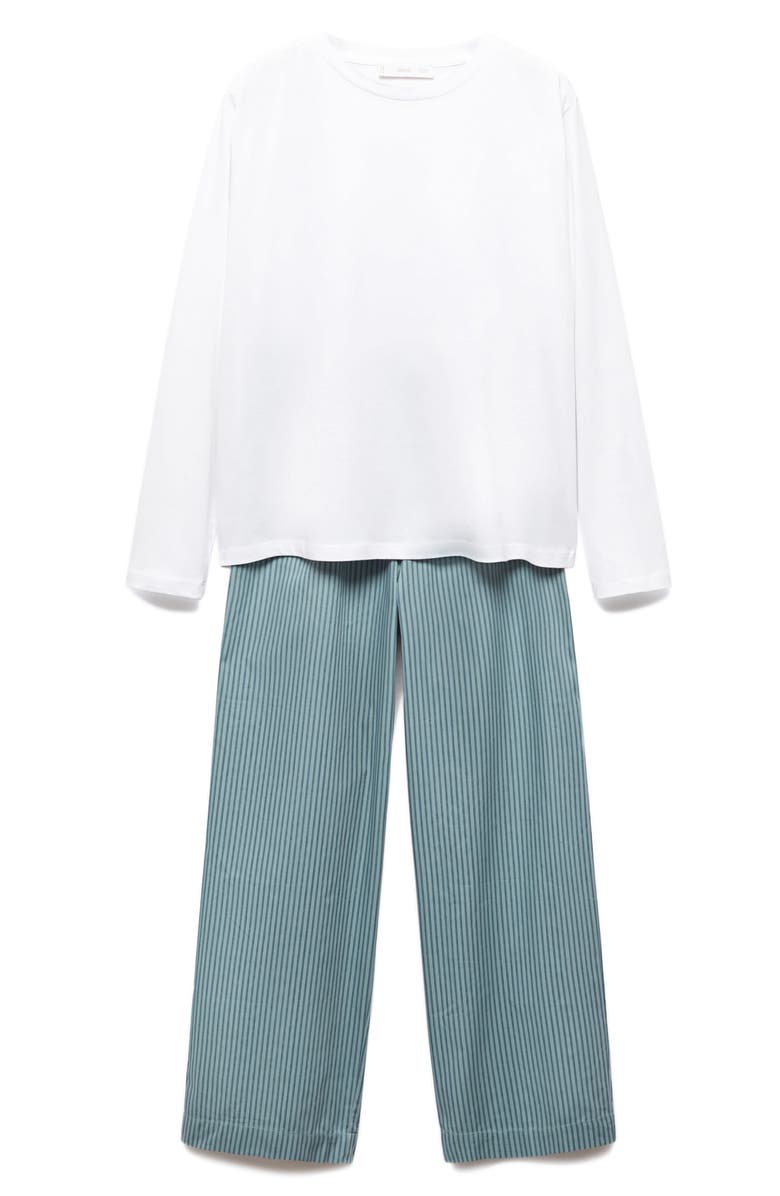 MANGO Stripe Cotton Pajamas, Alternate, color, 