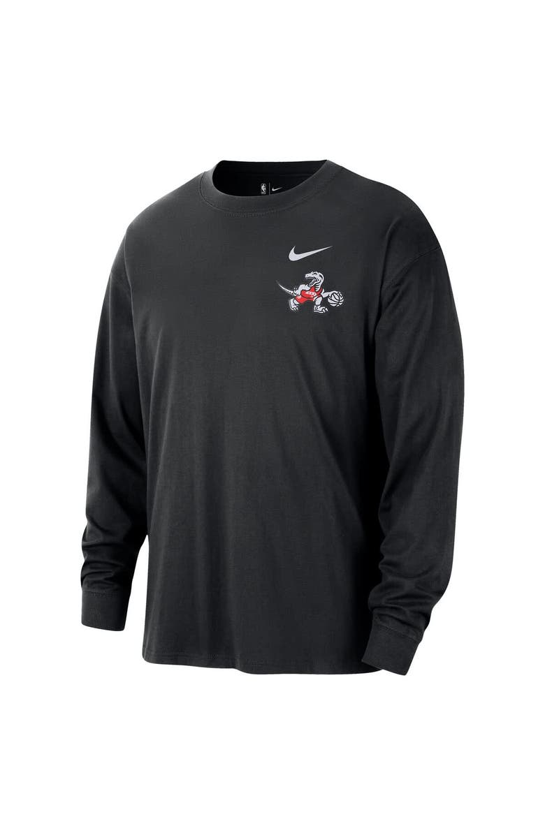 Nike Men's Nike Black Toronto Raptors 2025/26 City Edition Remix Essential Logo Long Sleeve T-Shirt, Alternate, color, Black