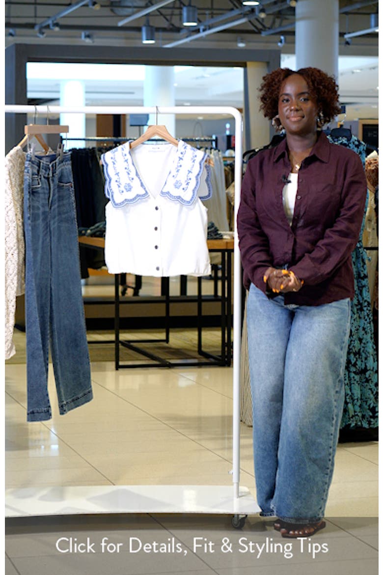 Corinne Embroidered Button-Up Shirt video