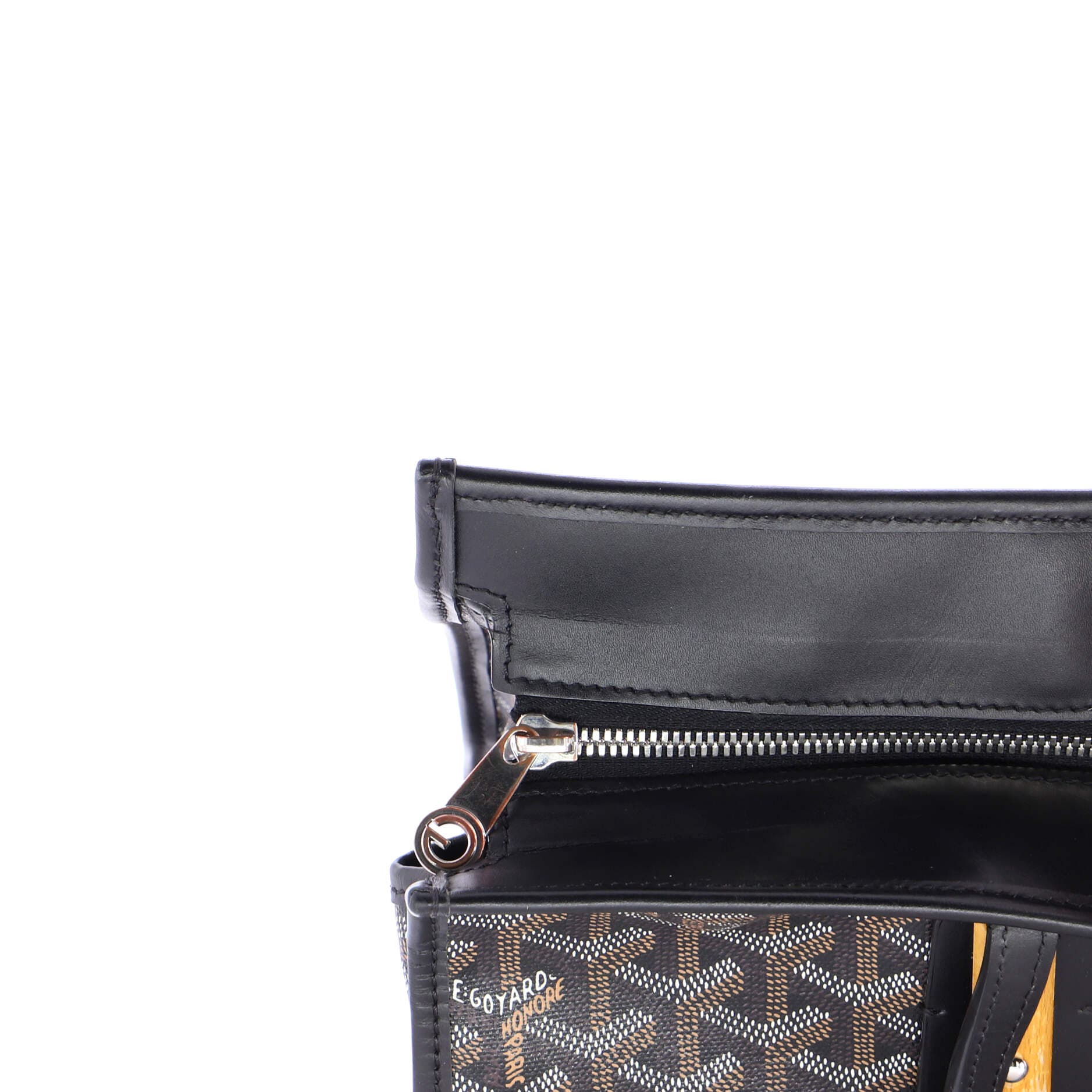 Pre-Owned Goyard Marquises Bag Coated Canvas, Alternate, color, Black