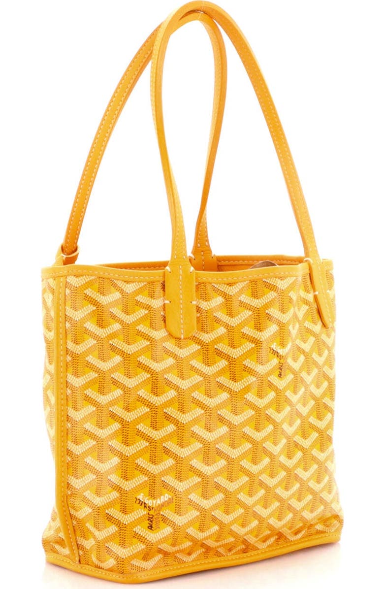 Pre-Owned Goyard Anjou Reversible Tote Coated Canvas Mini, Alternate, color, Yellow