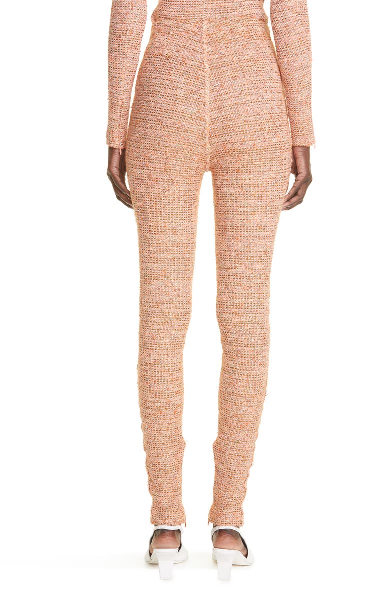 St. John Collection Bouclé Knit Leggings, Alternate, color, Medium Brown Multi