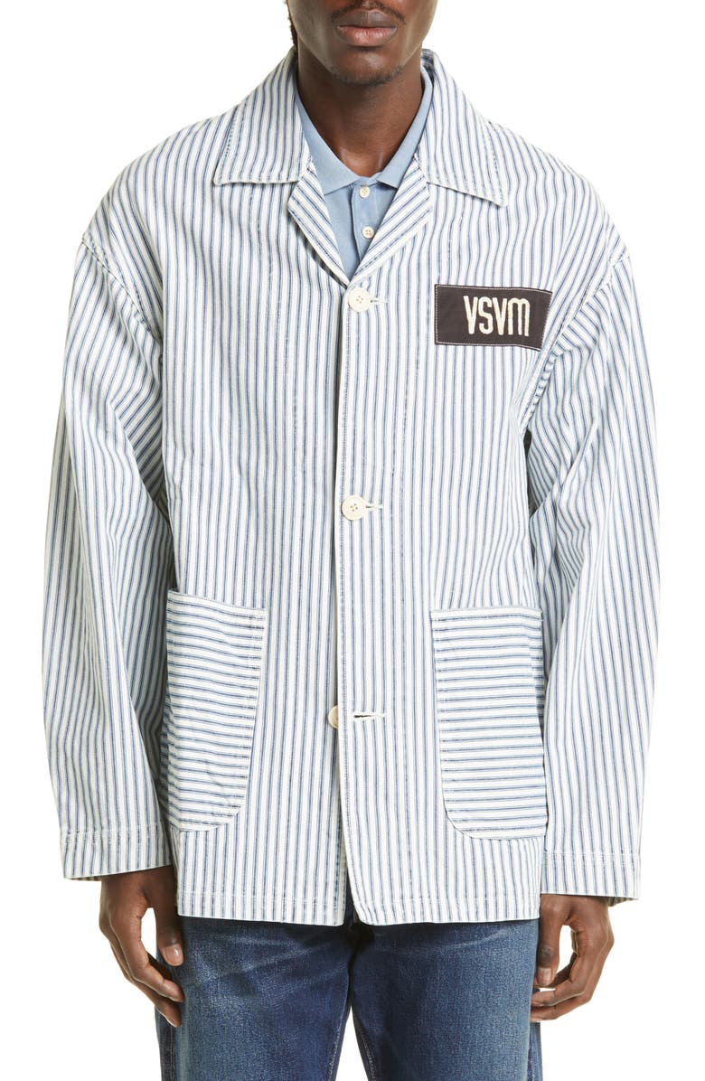 VISVIM Hickory Stripe Cotton Jacket, Main, color, 