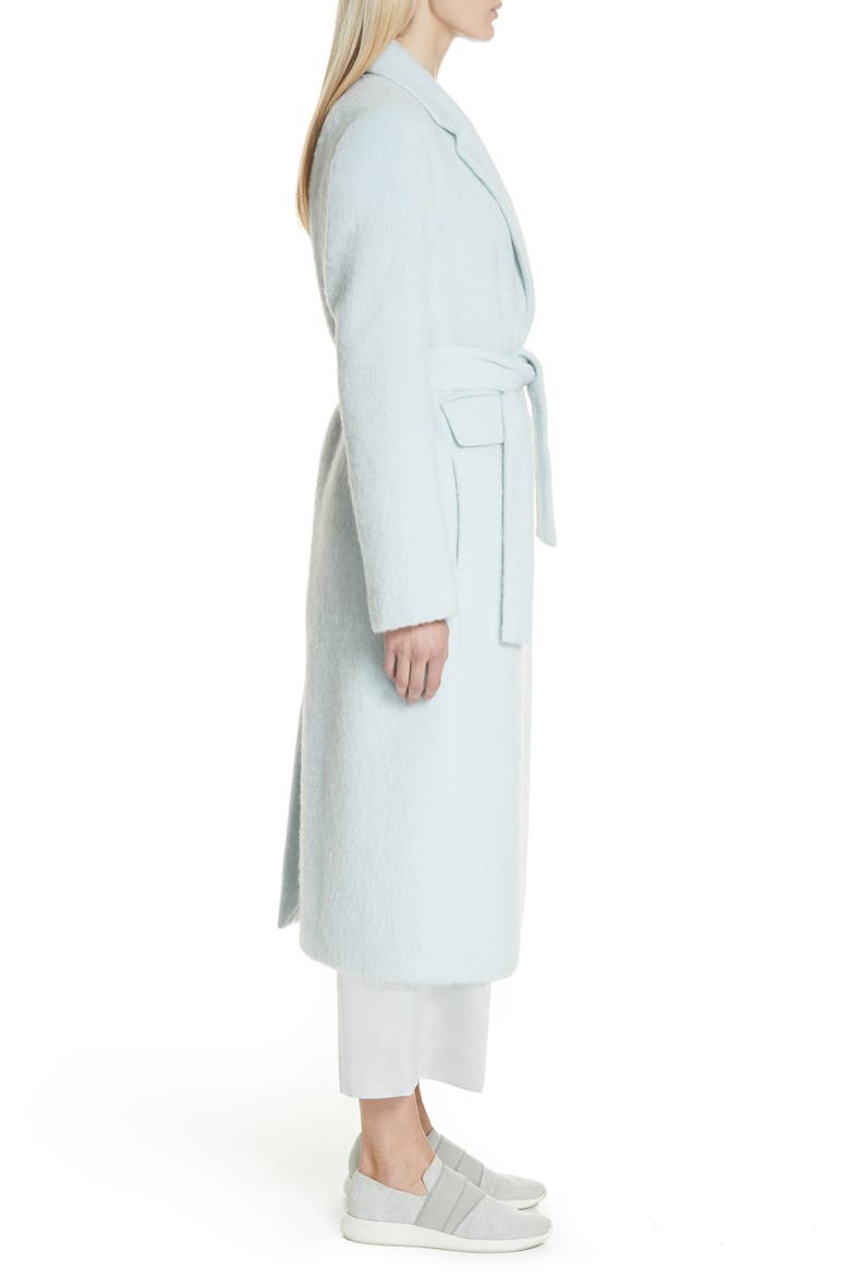 Long Faux Fur Coat, Alternate, color, CLOUD