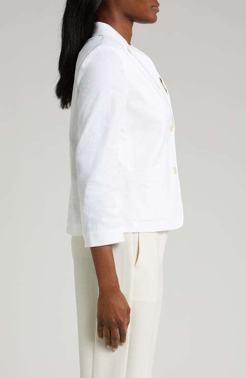 Theory Linen Blend Blazer In White