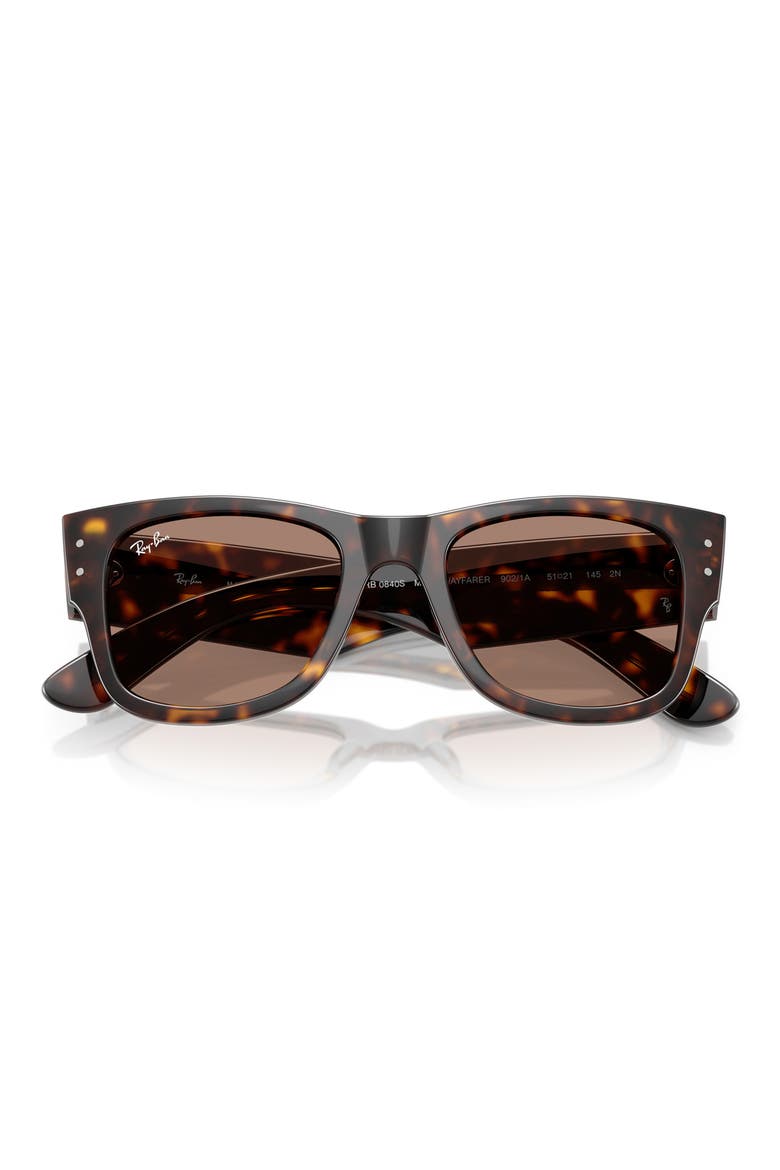 51mm Square Sunglasses, Alternate, color, HAVANA / LIGHT VIOLET