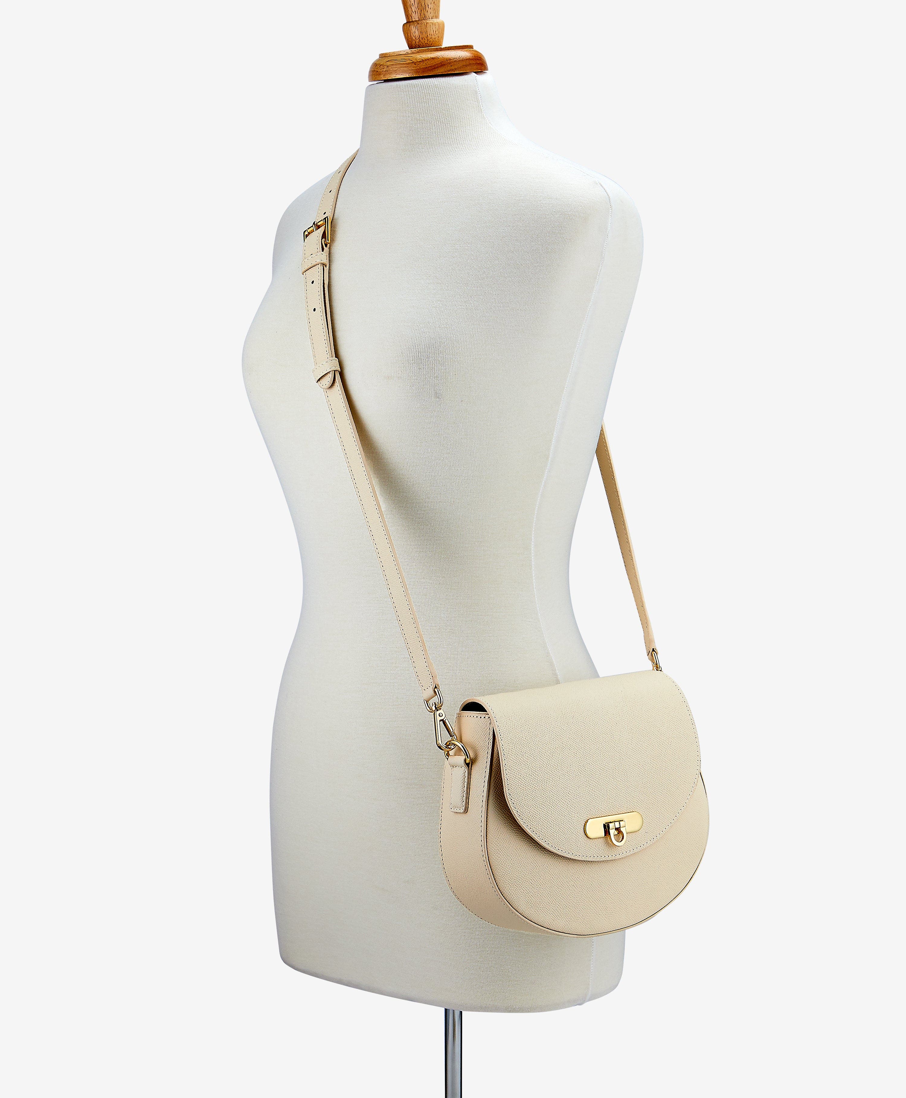 GiGi New York Sophia Saddle Bag, Alternate, color, Ivory