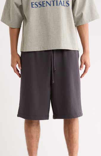 Drawstring Waist Cotton Blend Shorts
