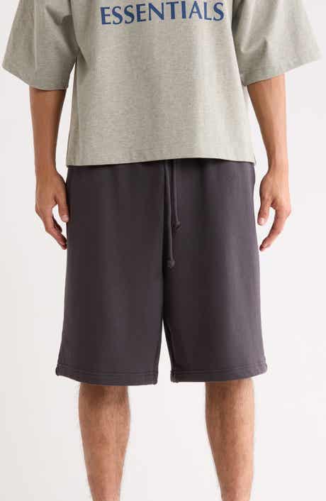 Drawstring Waist Cotton Blend Shorts