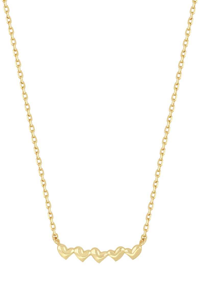 Bony Levy 14K Yellow Gold Heart Bar Pendant Necklace, Main, color, Gold
