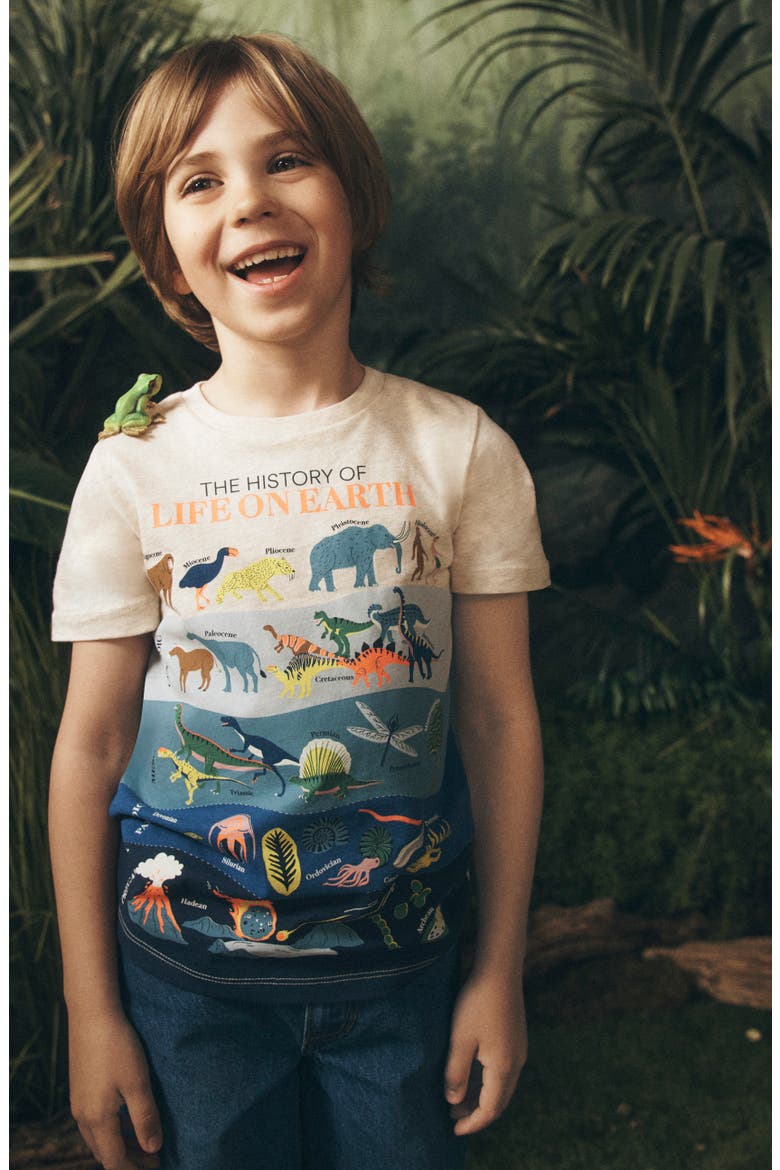 Kids' Glow in the Dark Graphic T-Shirt, Alternate, color, LIFE ON EARTH