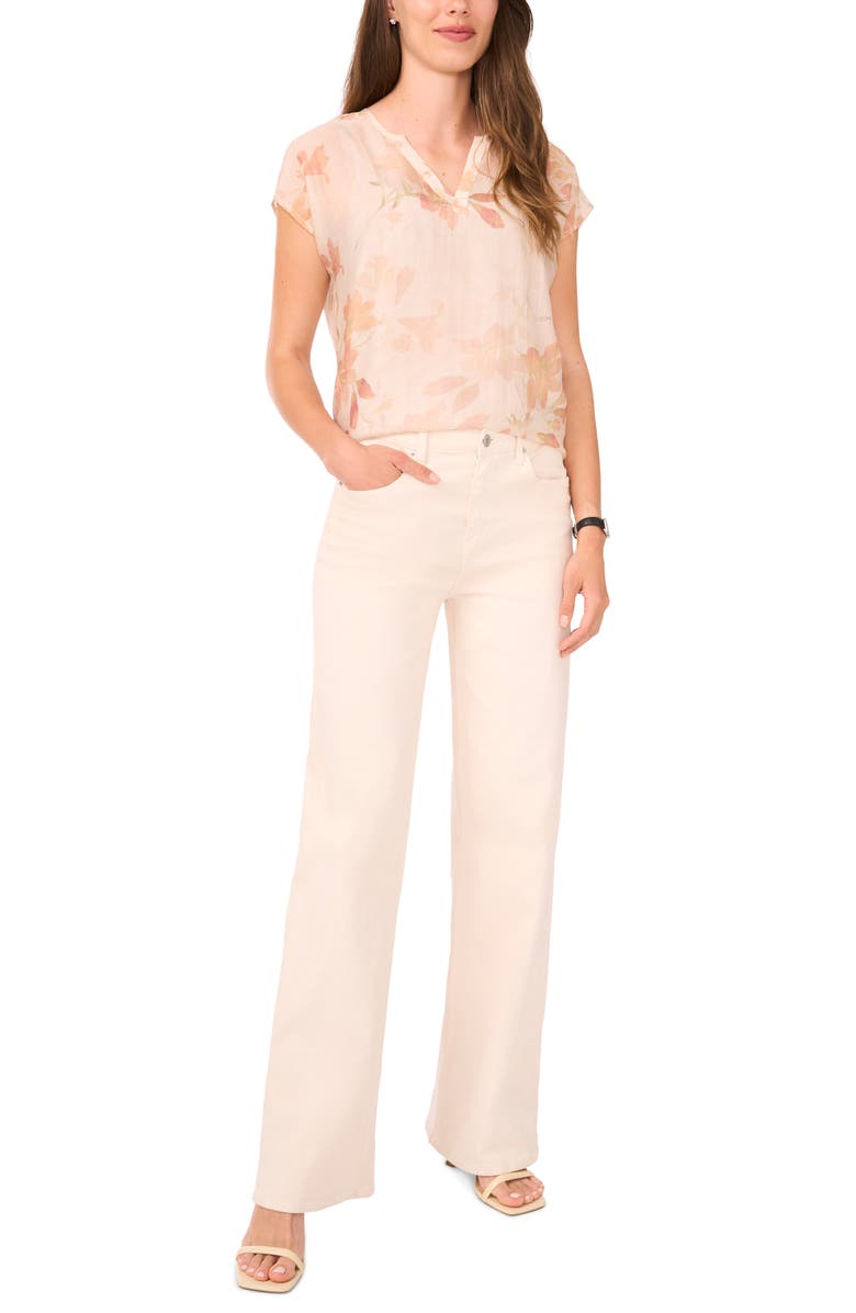 Halogen<sup>®</sup> Floral Popover Top, Alternate, color, Silver Pink