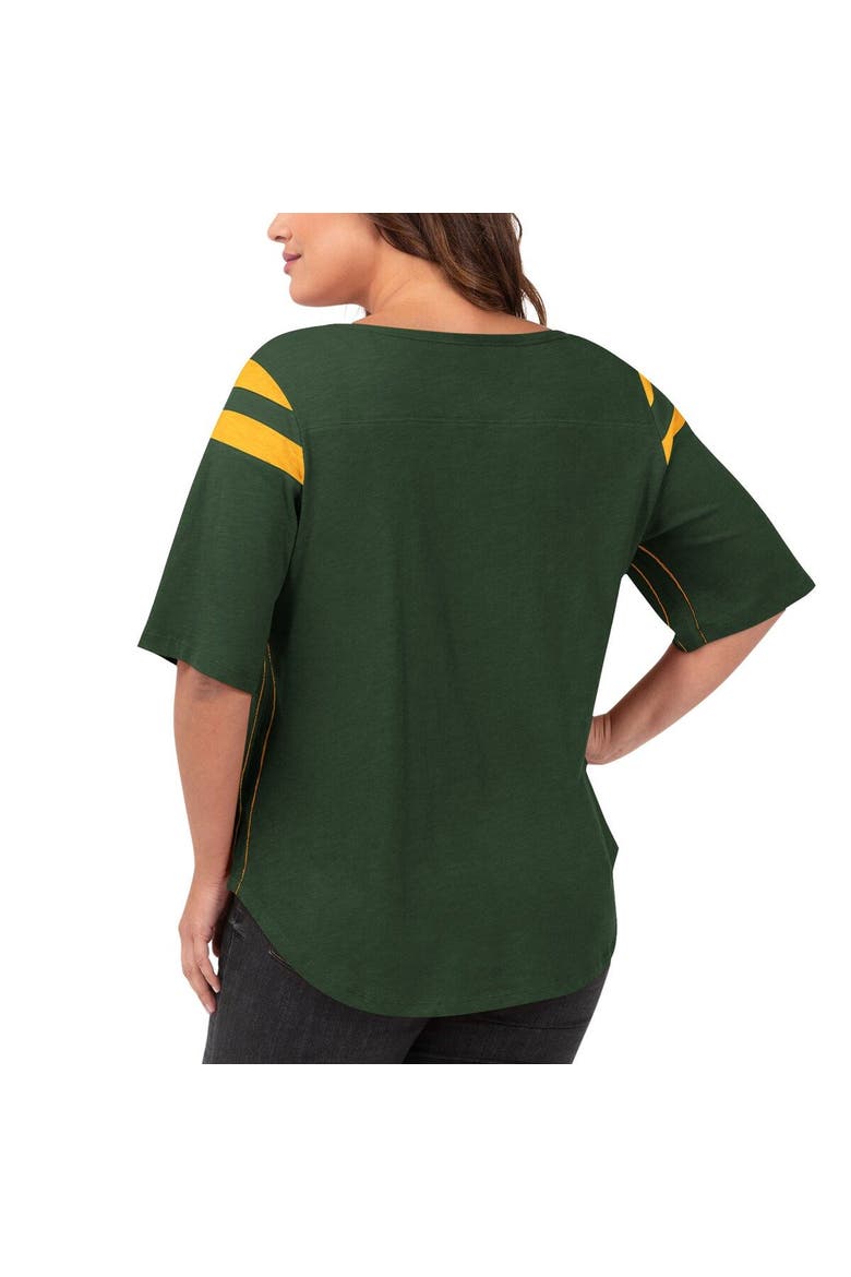 Women's G-III 4Her by Carl Banks Green Green Bay Packers Plus Size Linebacker T-Shirt, Alternate, color, Green