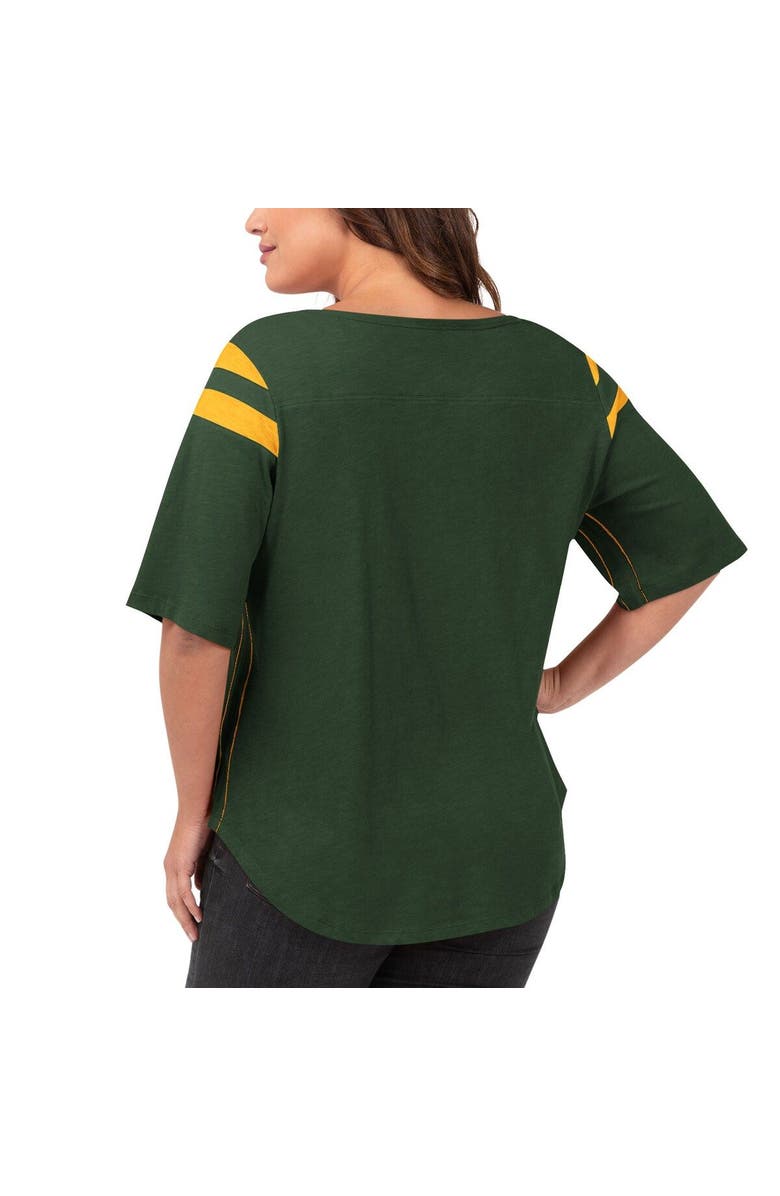 G-III 4HER BY CARL BANKS Women's G-III 4Her by Carl Banks Green Green Bay Packers Plus Size Linebacker T-Shirt, Alternate, color, Green