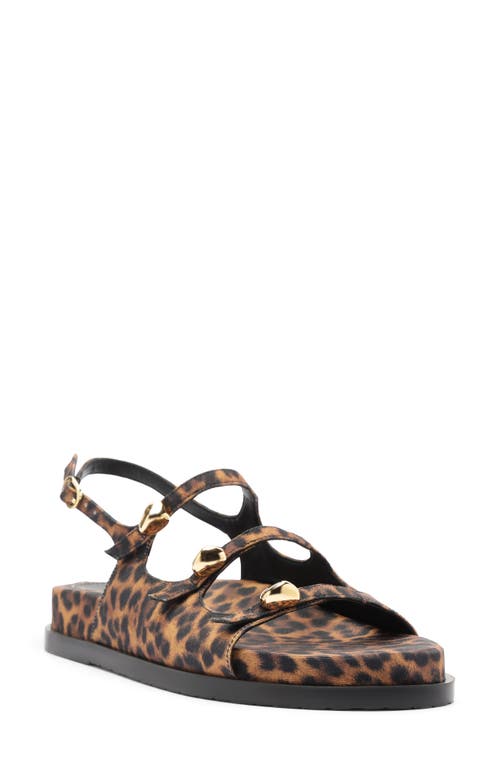 Arezzo Felice Slingback Platform Sandal In Animal Print