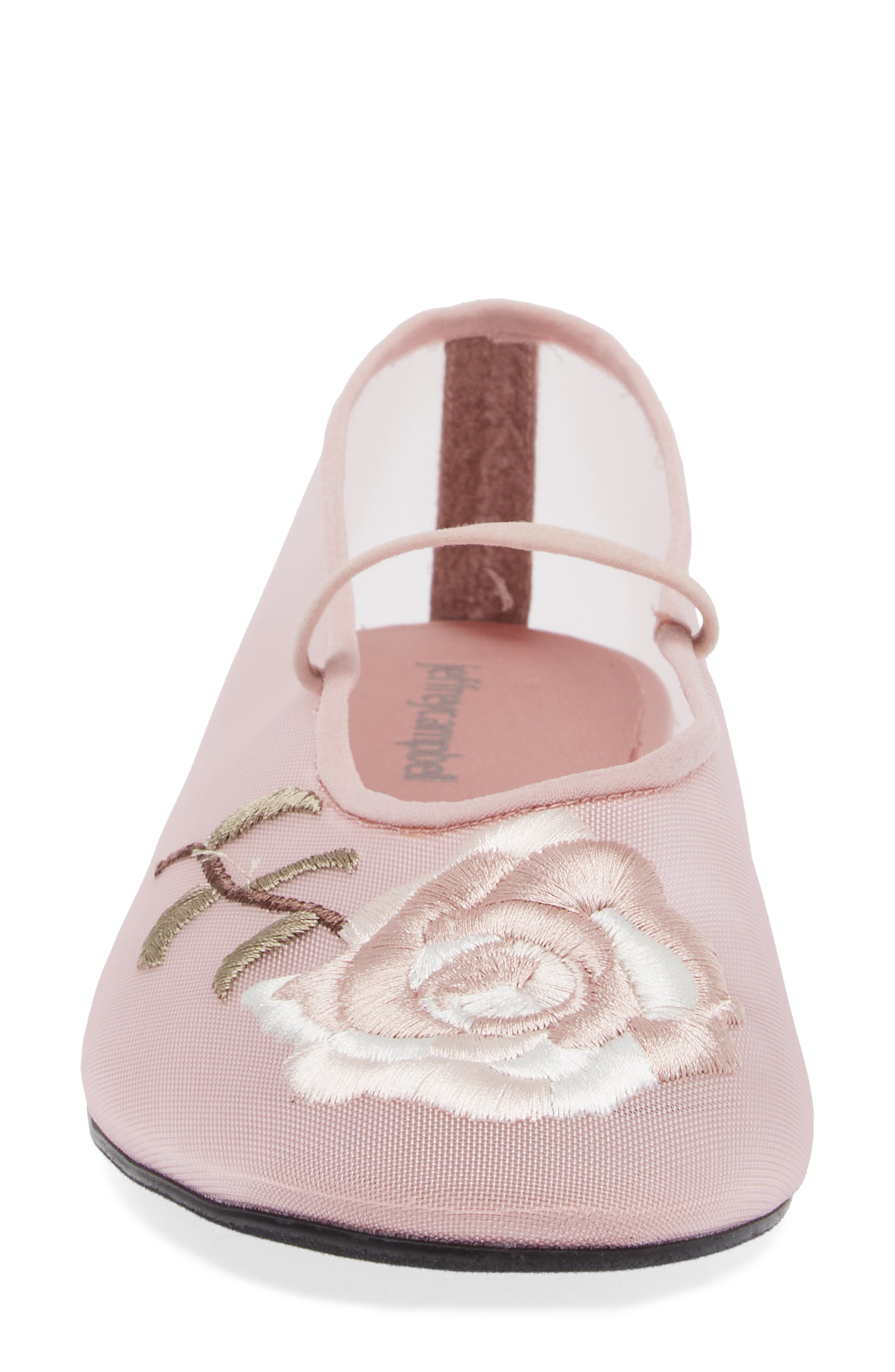 Swan Flower Mary Jane Flat, Alternate, color, PINK MULTI