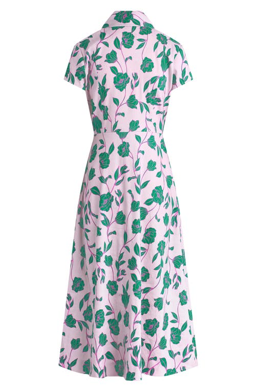 Shop Favorite Daughter Sunday Best Linen Blend Shirtdress In Wisteria Field Flower