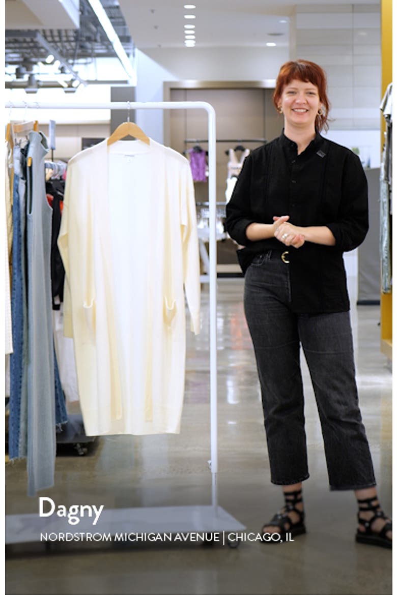 Long Open Front Wool & Cashmere Cardigan video