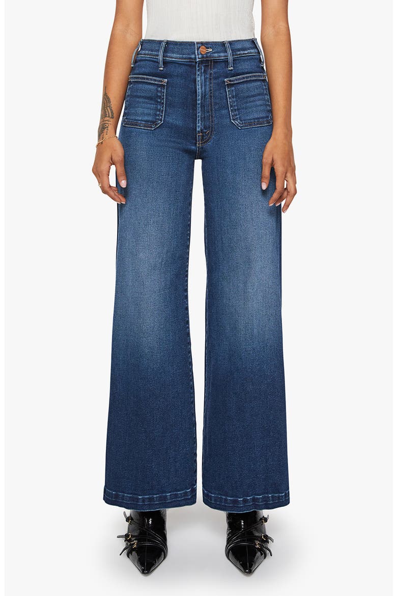 The Li'l Hustler Roller Sneak High Waist Wide Leg Jeans, Main, color, TAKING CHANCES