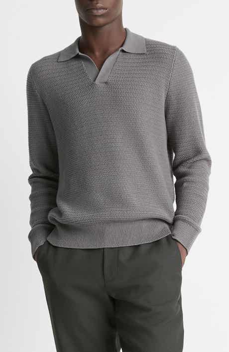 Vince Craftsman Rib Johnny Collar Sweater