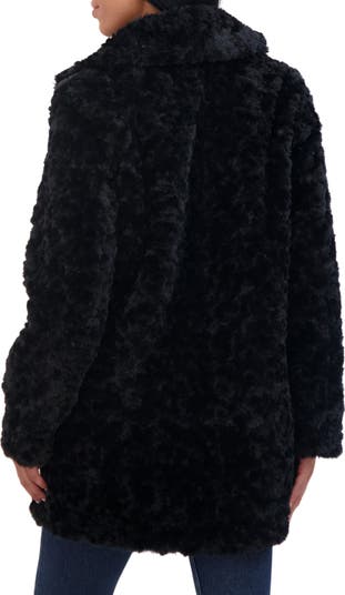Sebby Leopard Print Crushed Faux Fur Jacket Nordstromrack