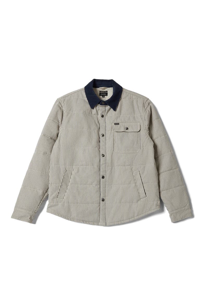 Cass Engineer Stripe Quilted Jacket, Alternate, color, WHITECAP/ MOOD INDIGO HICKORY