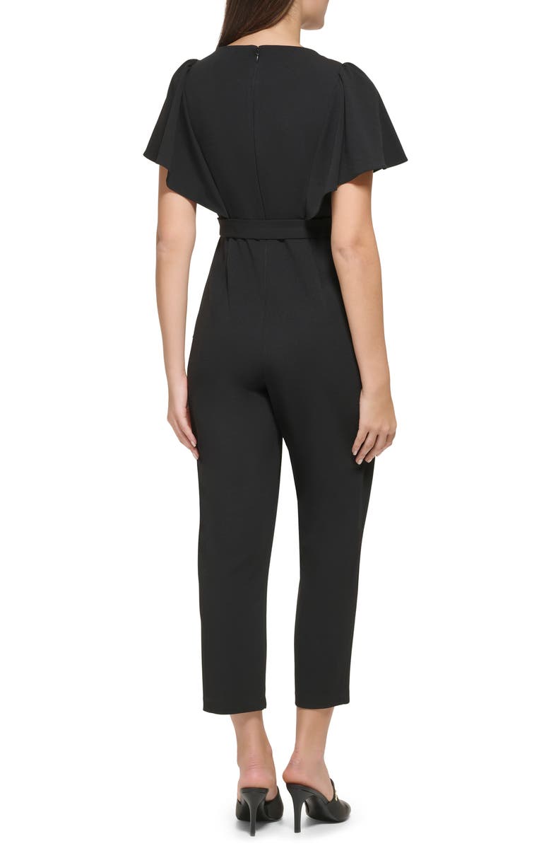 DKNY Flutter Sleeve Jumpsuit, Alternate, color,