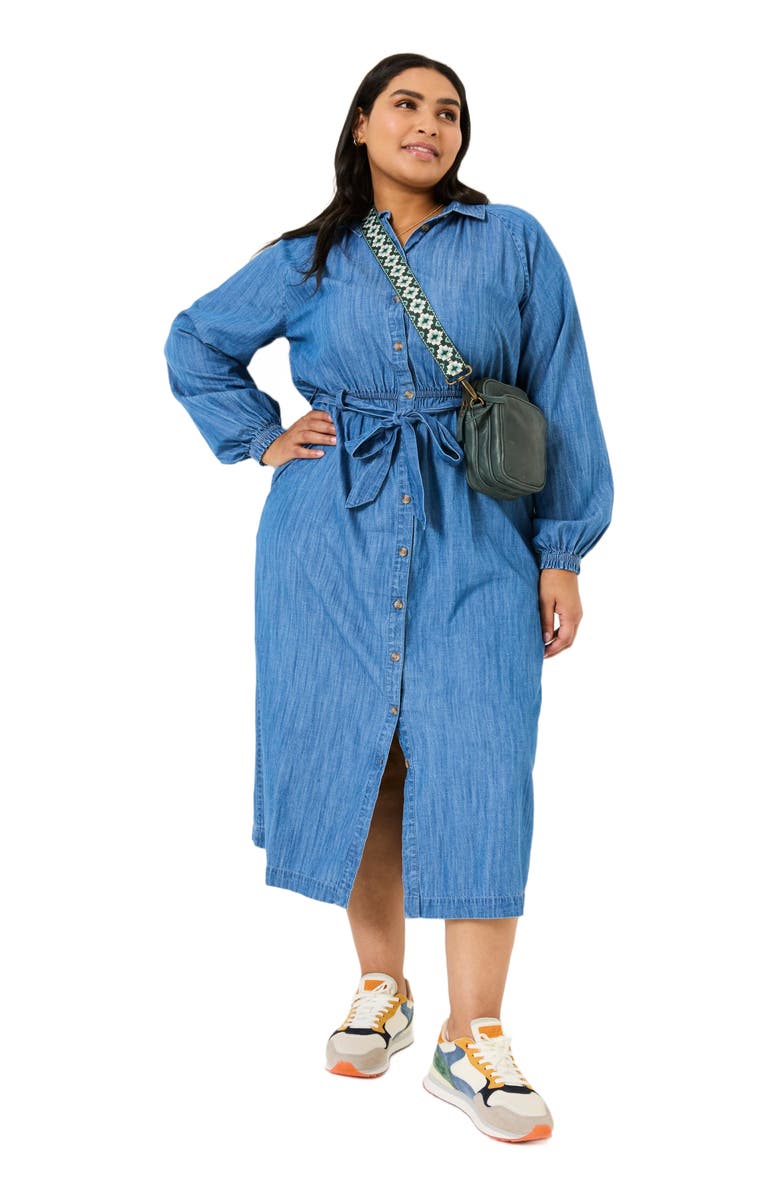 FatFace Plus Size Abi Denim Midi Dress, Alternate, color, 